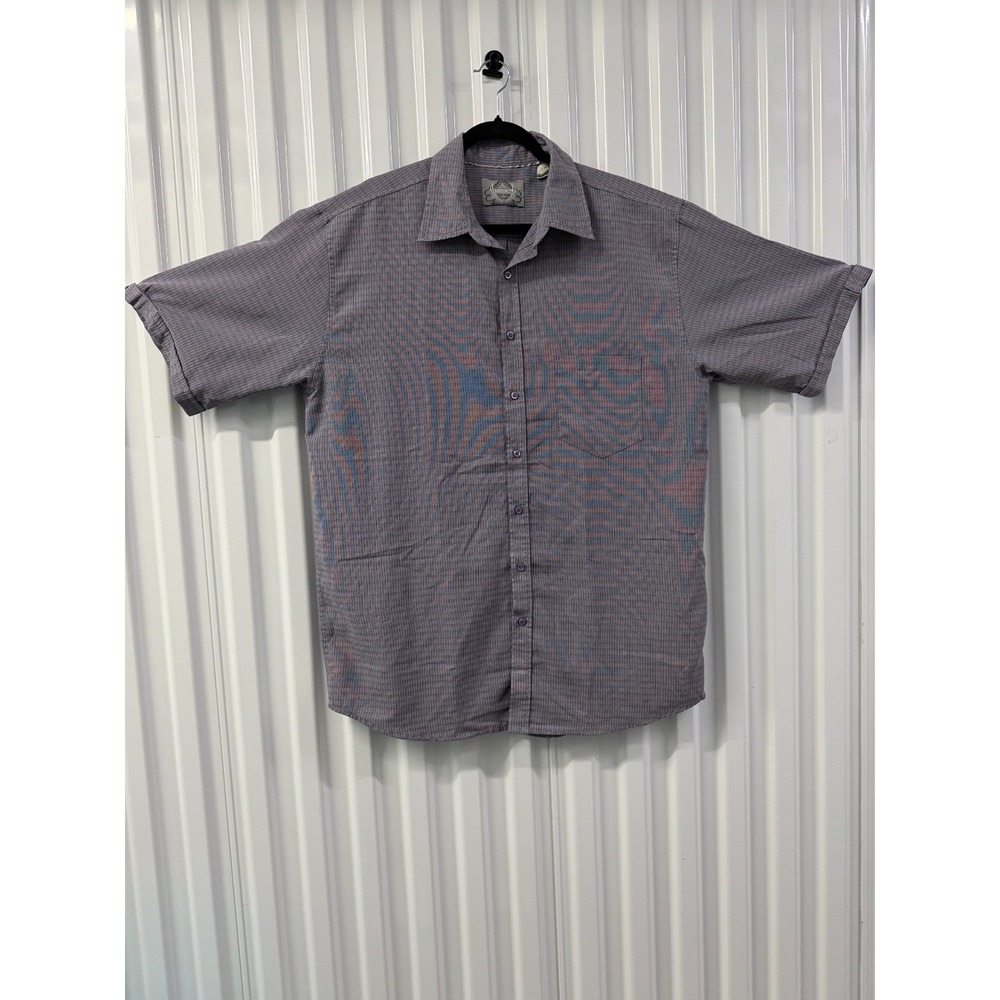 Bruno New York Mens XLT Gray Plaid Short Sleeve Button Up Shirt Big & Tall 0128